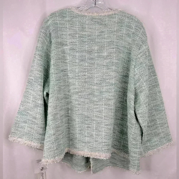 NWT Alfred Dunner Women’s Plus Size Lady Like Knit Boucle Cotton Jacket Size XL - Picture 6 of 14